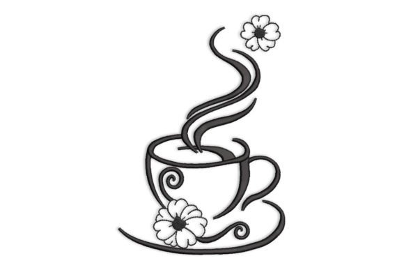 Coffee Cup with Flower: A Holiday Embroidery Review
