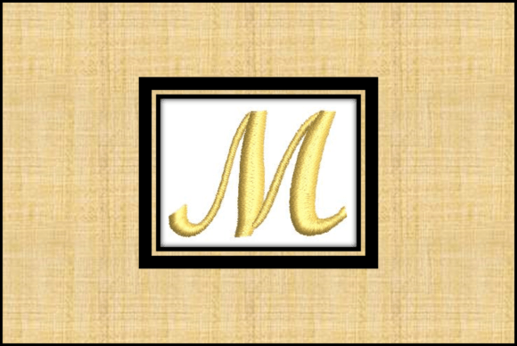Gold Font-M: Elegant Embroidery for Personalized Gifts