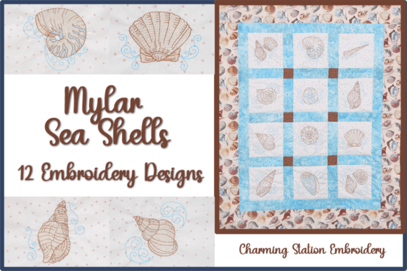 Mylar Sea Shells: A Holiday Embroidery Review