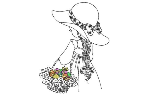 Review: Girl with Easter Eggs Embroidery Design