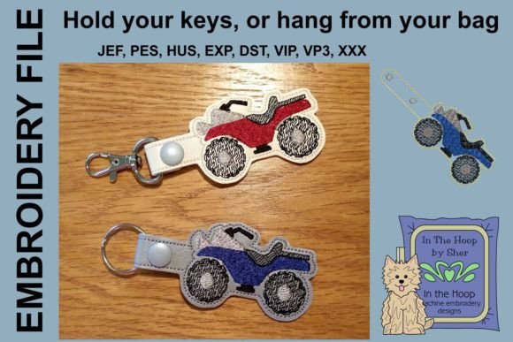 Reviewing the Four Wheeler Key Fob Embroidery Design