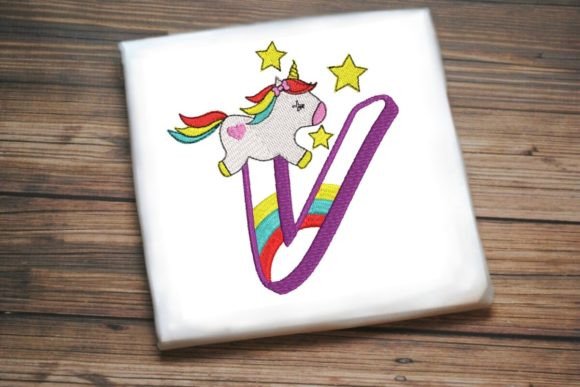 Reviewing Unicorn Rainbow Letter V for Etsy Shops